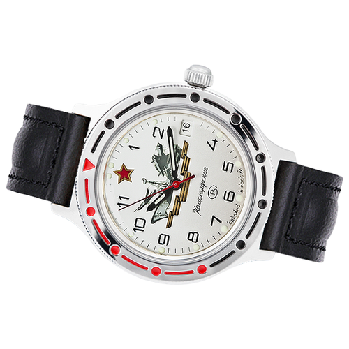 Наручные часы Восток Командирские, черный, белый мужские часы восток 921823