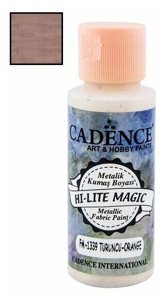 Краска для ткани Cadence Hi-Lite Magic Metallic Fabric Paint. Orange FM-1339