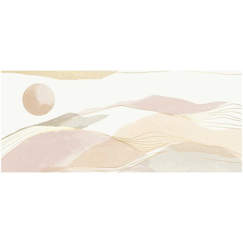 Фотообои Уютная стена Летящий персиковый рассвет 640х270 см Виниловые Бесшовные единым полотном 22470₽