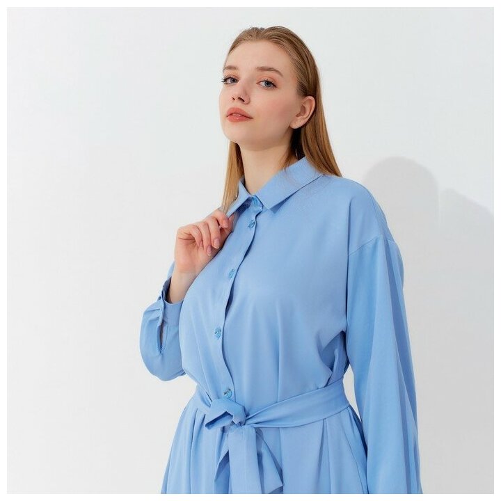 Платье женское Minaku: Casual collection, цвет голубой, размер 50 7690857 . - фотография № 15