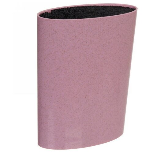 Подставка для ножей «Эко Лайф» с черным наполнителем 22*16*6,5см розовая