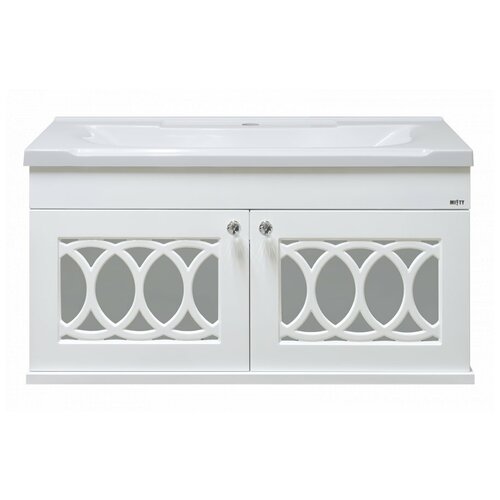 Тумба с раковиной Misty Тондо 80 подвесная белая