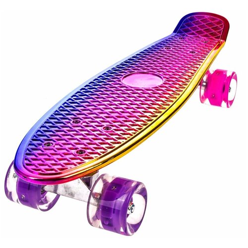 фото Скейтборд для детей и взрослых/ голографический скейтборд / светящиеся колеса / пенниборд для девочки для мальчика lion toys