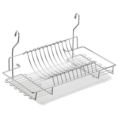 ТДМ Сушилка для посуды с поддоном на рейлинг с поддоном 445мм, Lotti