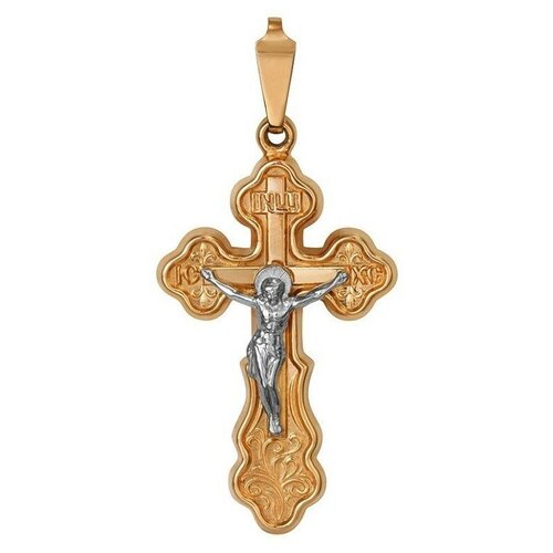 фото Подвеска, православный крест из золота 585-й пробы, вес 3,03г, длина 4,5см, ширина 2,2 см ютд май