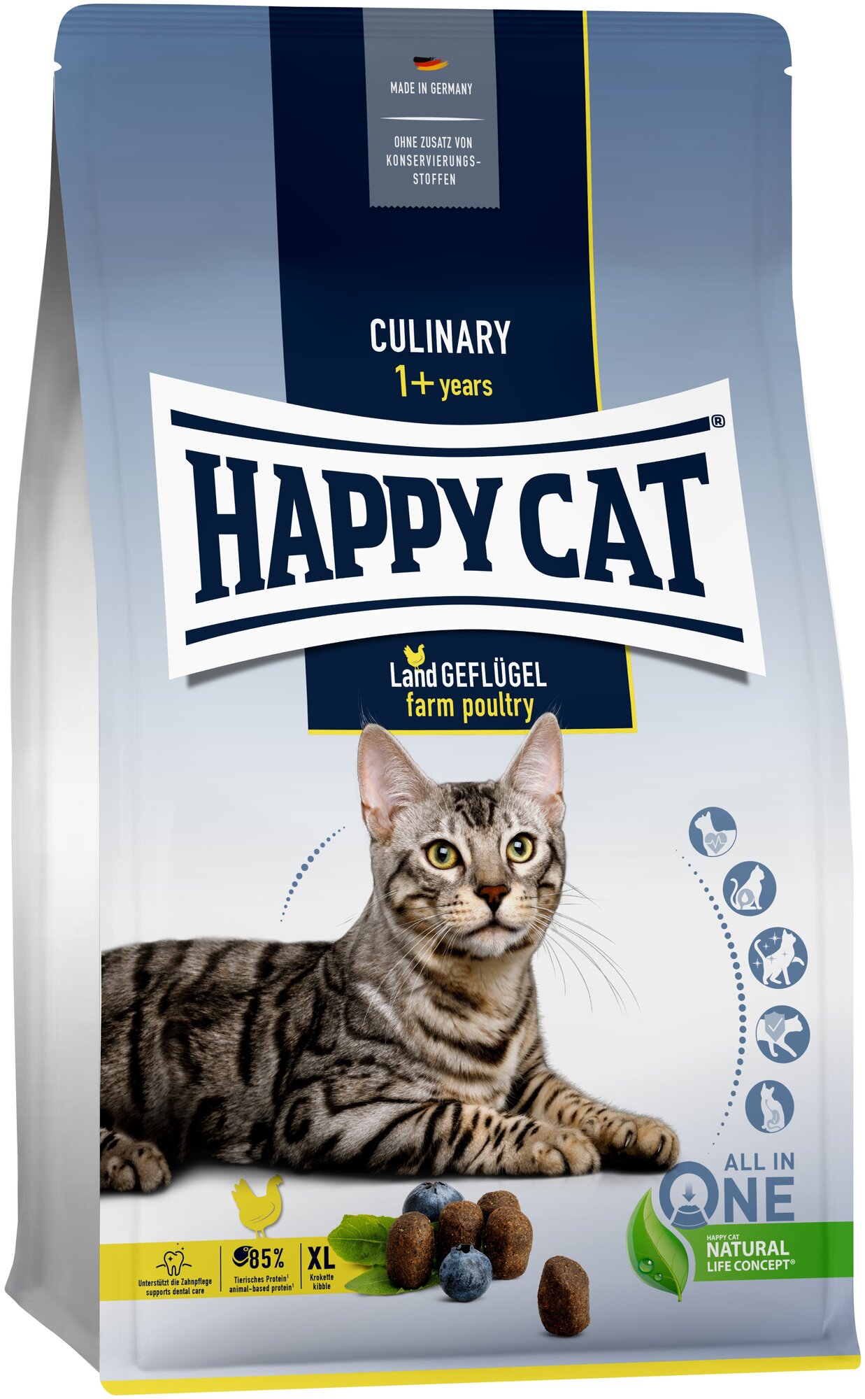 Happy cat Culinary корм для взрослых кошек с домашней птицей XL - фотография № 1