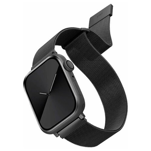 Ремешок Uniq для Apple Watch 45/44/42 mm Dante Strap Mesh Steel графит