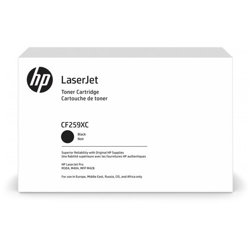 Картридж HP CF259XС, 10000 стр, черный hp тонер картридж оригинальный hp cf259xc 59x черный повышенной емкости контрактный 10k