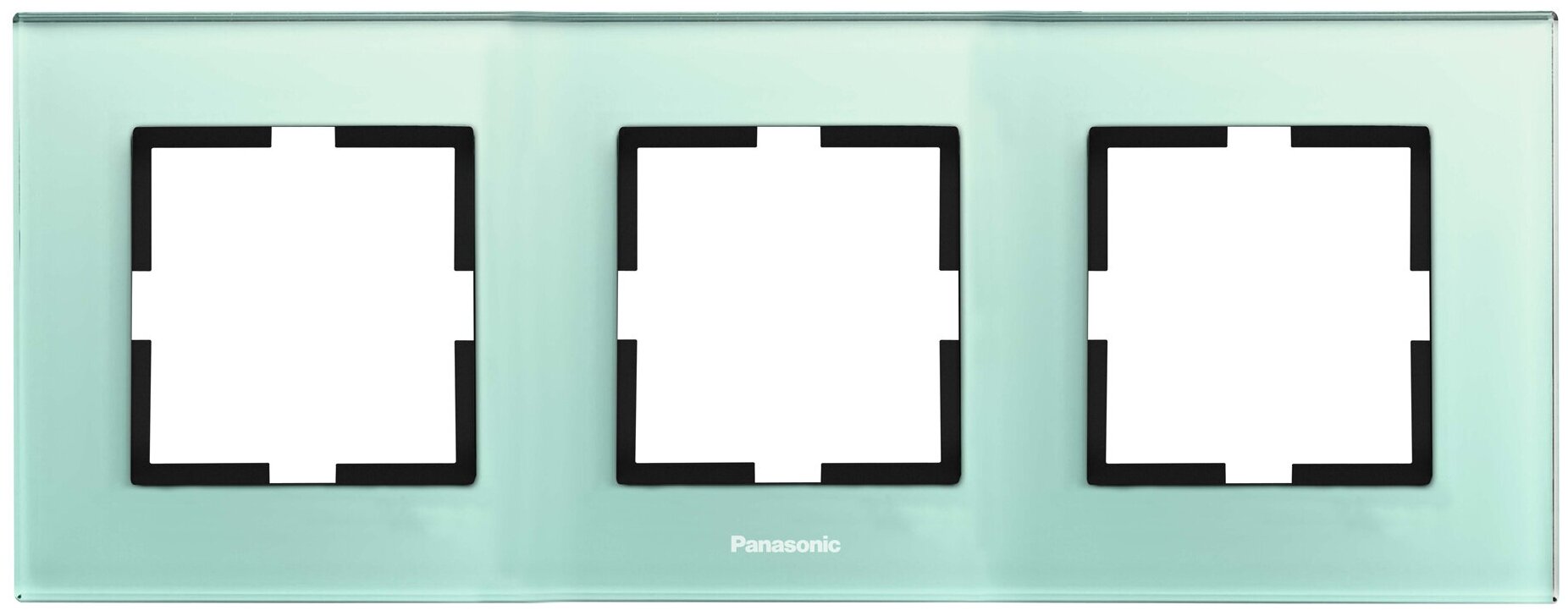 Рамка Panasonic Karre Plus WKTF08033GB-RU 3x горизонтальный монтаж стекло зеленый упак.1шт
