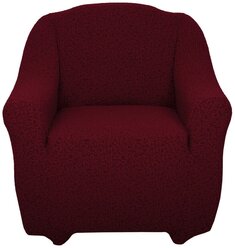 Чехол Жаккард на кресло без оборки, цвет Бордовый