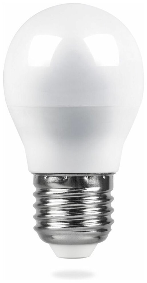 Лампа светодиодная, (5W) 230V E27 4000K G45, LB-38, комплект 3 шт.