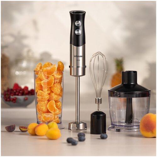 Блендер погружной 3 в 1 inhouse 800 Вт 18 скоростей черный 247400₽