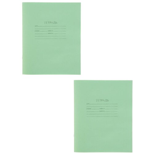 фото Тетрадь, набор 20 шт., по 12 листов в клетку "зеленая обложка", офсет №1, 58-63 г/м2, белизна 90% migura