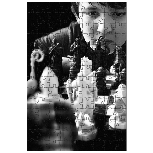 фото Магнитный пазл 27x18см."шахматы, мышление, стратегия" на холодильник lotsprints