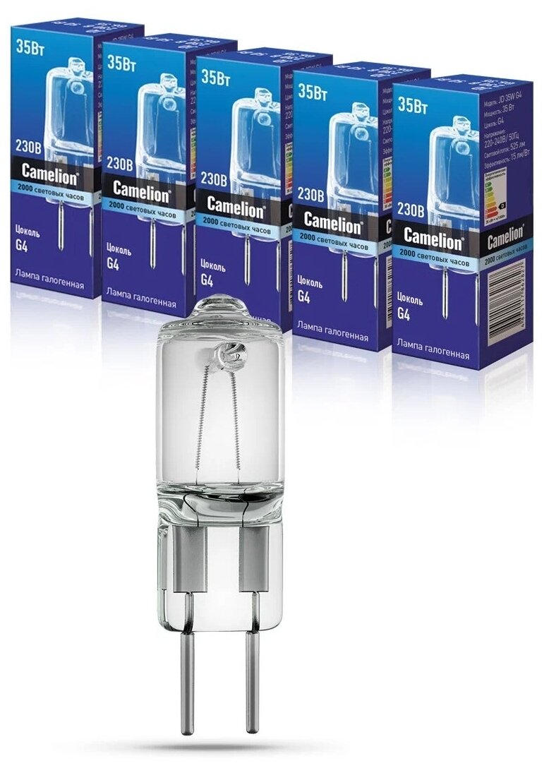 фото Лампа галогенная Camelion 10406, G4, JD