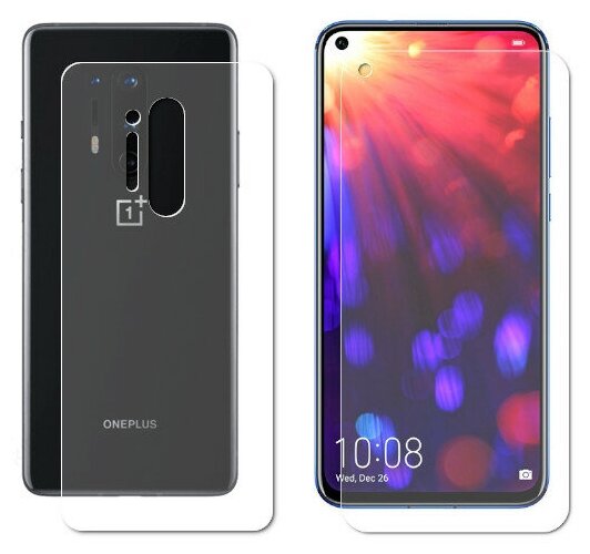 Защитная пленка LuxCase для OnePlus 8 Pro Front and Back 0.14mm Transparent 86161 - фото №1