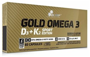 Фото Омега жиры Olimp Gold Omega 3 D3+K2 Sport Edition (60 капсул)