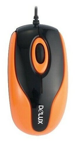 Мышь Delux DLM-363B Orange/Black