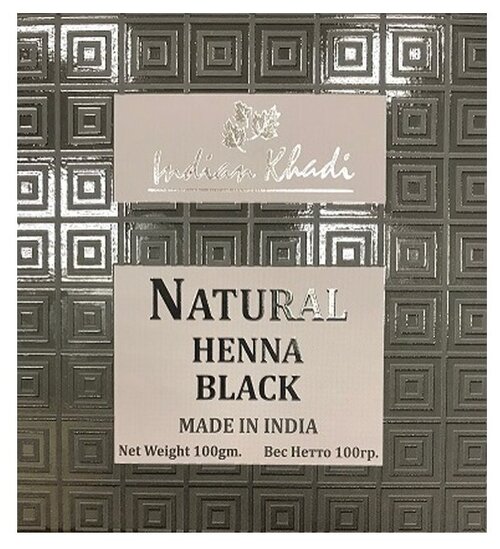 Indian Khadi Хна Natural Henna, black, 250 мл, 100 г