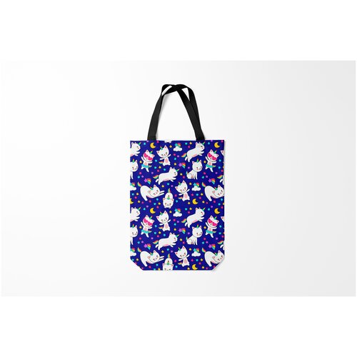 фото Сумка-шоппер / 31х42 см / звери / коты и кошки кот единорог burnettie