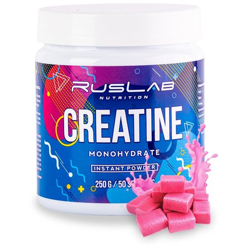 Аминокислота CREATINE MONOHYDRATE (250 гр), вкус бабл гам аминокислота creatine monohydrate 250 гр вкус лесные ягоды