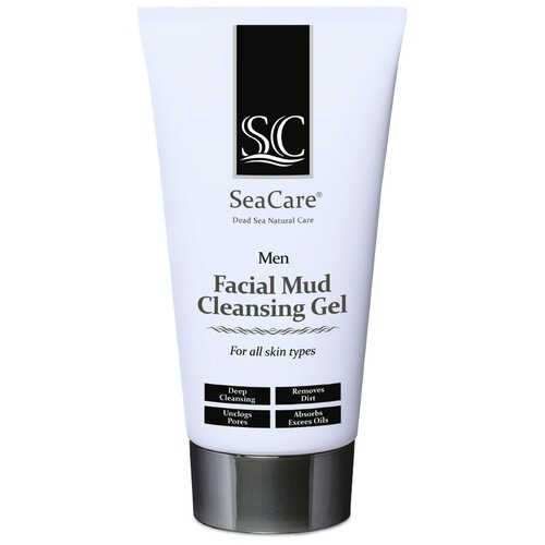 SeaCare мужской грязевой очищающий гель для лица Men Facial Mud Cleansing Gel, 150 мл/200 г гель для умывания seacare грязевой очищающий гель для умывания лица с минералами мертвого моря и пентавитином