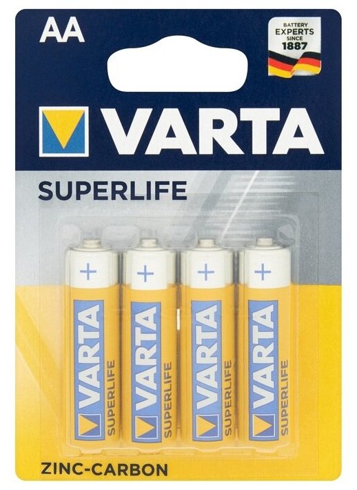Батарейка солевая Varta SuperLife AA R6-4BL 1.5В блистер 4 шт.