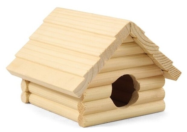 HOMEPET 13 см х 13,5 см х 10 см домик для мелких грызунов деревянный 7218351, шт