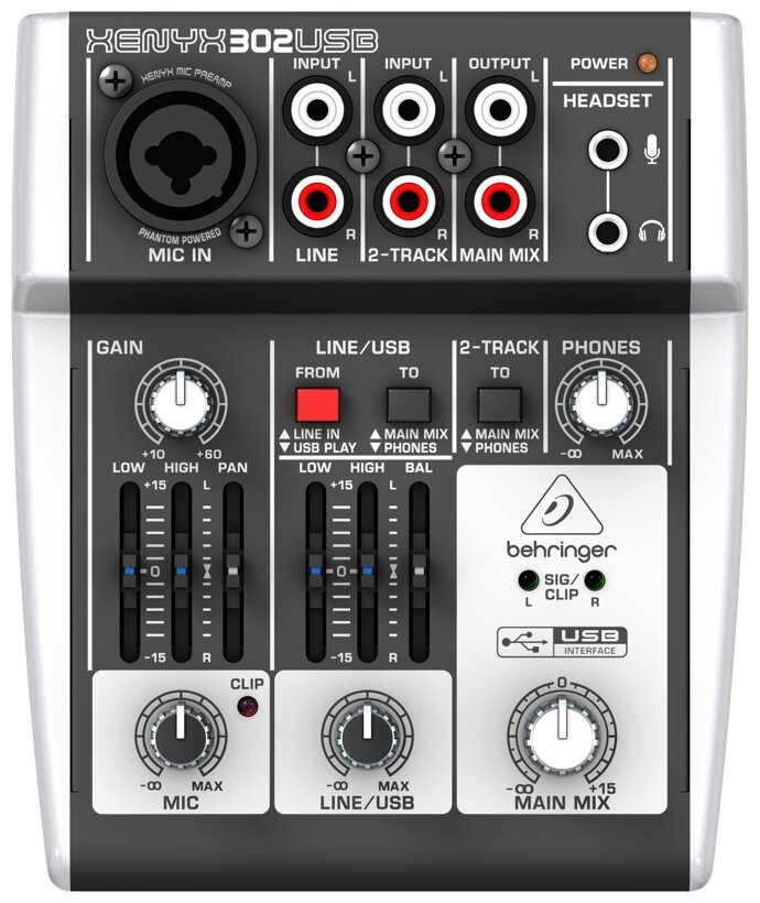 Микшерный пульт BEHRINGER 302USB - фотография № 1