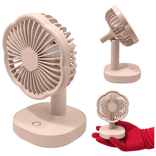 Вентилятор настольный портативный мини прмт-103250 розовый 59000₽