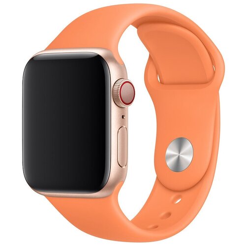 Ремешок для Apple Watch 42/44/45/49 mm силиконовый, оранжевый