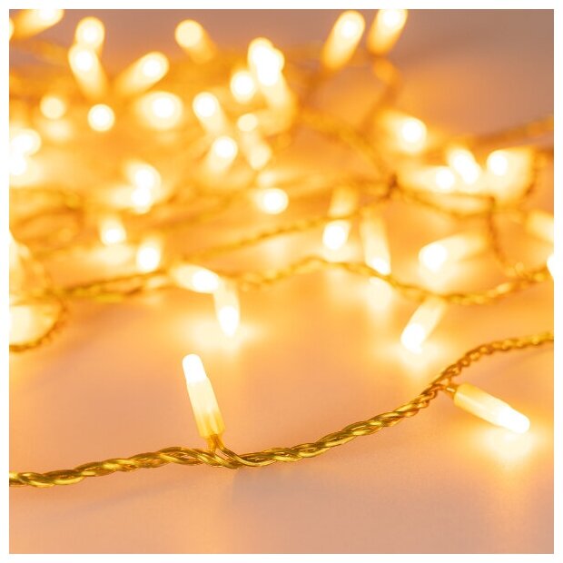 Светодиодная гирлянда ARD-STRING-CLASSIC-10000-YELLOW-100LED-MILK-STD Yellow (230V, 7W) (Ardecoled, IP65)