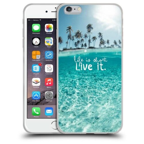 Дизайнерский силиконовый чехол для Iphone 6 Plus/6s Plus Пляж дизайнерский силиконовый чехол для iphone 6 plus 6s plus северное сияние