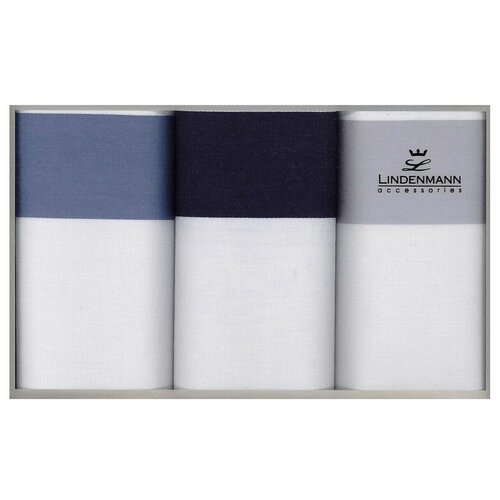 фото Платки носовые lindenmann (комплект 3 шт.) lindenmann размер:43 х 43 см цвет: белый арт. 50011