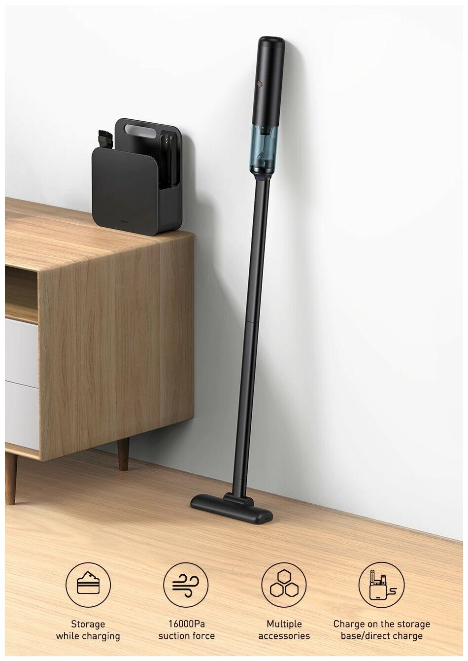 Пылесос Baseus H5 Home Use Vacuum Cleaner Dark Space Black (VCSS000101) - фотография № 8