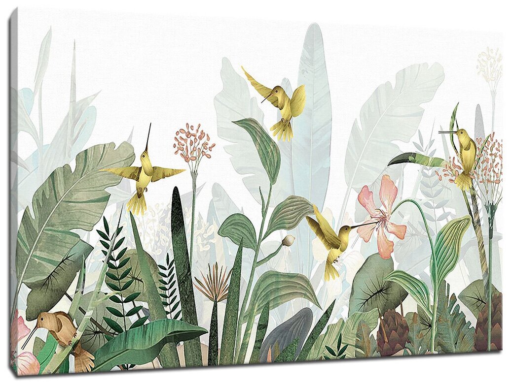 Картина Уютная стена "Ботаническая иллюстрация" 100х60 см
