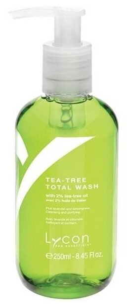 Lycon Гель Tea Tree Total Wash для Душа с Маслом Чайного Дерева 2%, Лавандой и Лемонграс, 250 мл