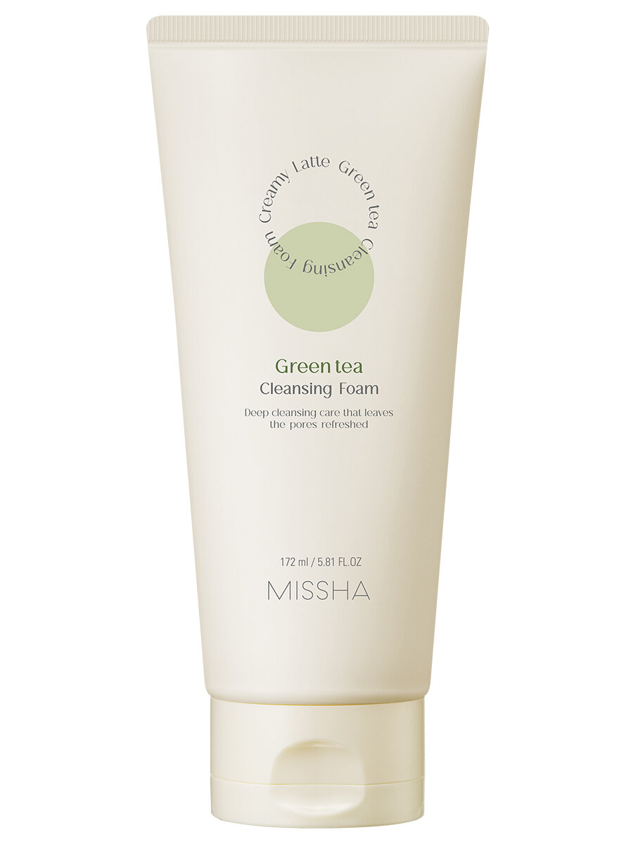 Пенка для умывания Missha с зеленым чаем Creamy Latte 172мл