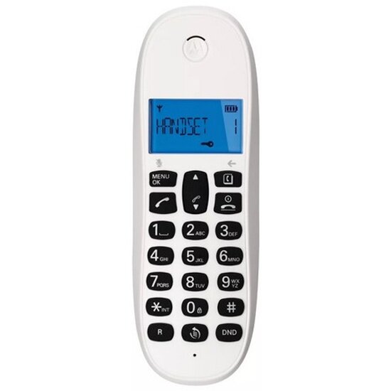 Радиотелефон Motorola Solutions Motorola DECT C1001CB+, белый