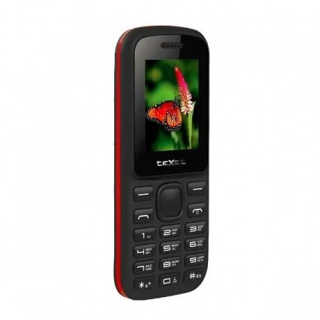 Телефон мобильный (TEXET TM-130 Black/Red (2 SIM))