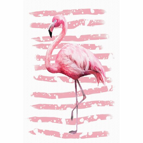 Картина на холсте Постер-лайн Розовый фламинго 40x60 см