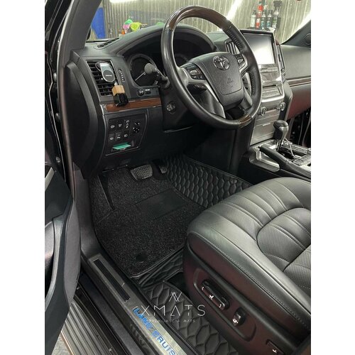 3D коврики из экокожи для Toyota Land Cruiser 200 на 2 ряда (11 п-е, 2007 - 2021) / 3Д коврики из экокожи для Тойота Лэнд Крузер 200 на 2 ряда (11 п-е, 2007 - 2021)