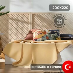 Плед для дивана, на кровать ADELE 200x220 см, желтый, Турция