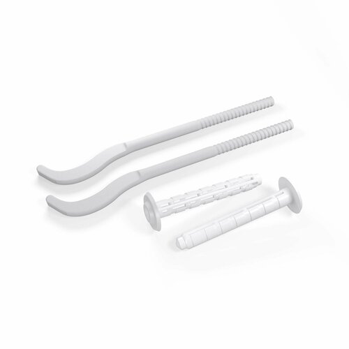 Кронштейн анкерный плоский для бимет и алюм радиаторов белый 7мм х 180 2шт 230₽