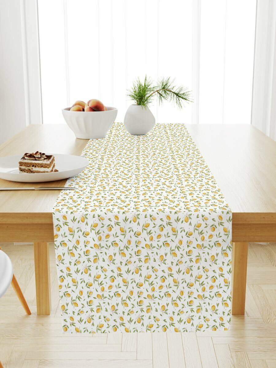 фото Дорожка на стол 40х180 см Лимон