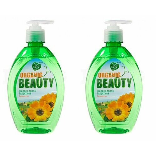 Organic Beauty Мыло жидкое Защитное, Календула, 500 мл, 2 шт