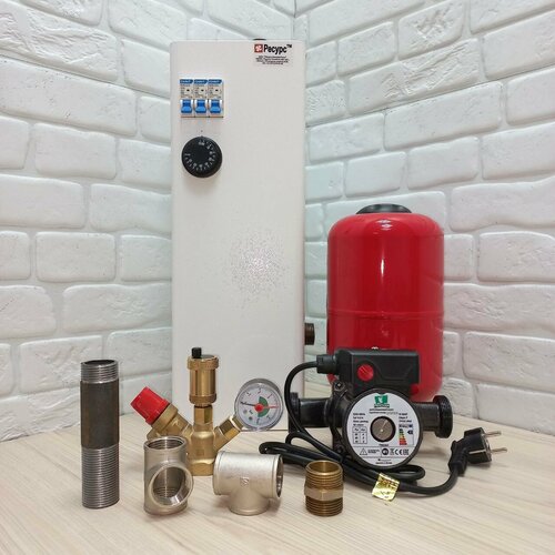 Набор VERPAT на 6А кВт Теватрон для сборки компонентной миникотельной 220380 В на базе электрокотла Ресурс ЭВПМ-6 автомат с циркуляционным насосом группой безопасности расширительным баком 17550₽