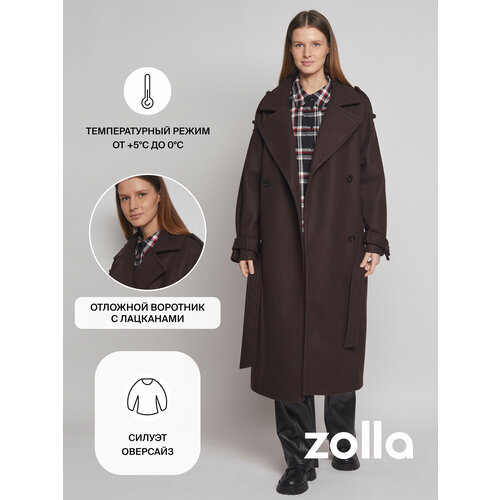 Пальто Zolla, размер M, коричневый