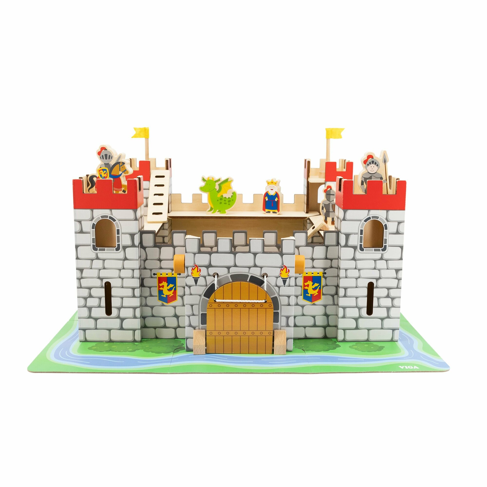 Игровой набор Viga Toys Деревянный замок (50310) - фото №4
