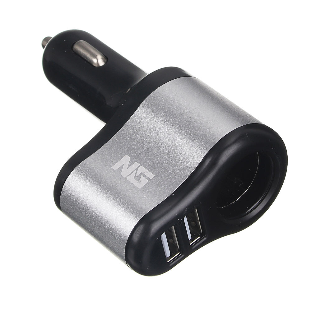 Устройство зарядное автомобильное NEW GALAXY, 1 выход, 2xUSB, 2А, 12/24В пластик, металл — фото 1